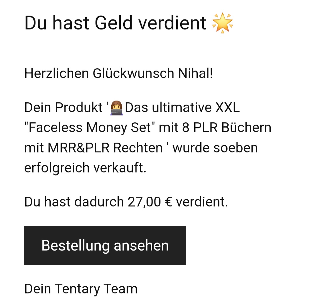Eigene Verkaufsbenachrichtigungen digitaler Produkte, aufgebaut mit Digital Success Mastery