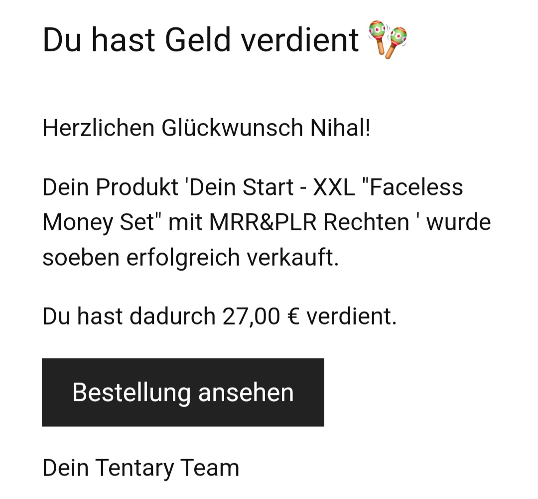 Eigene Verkaufsbenachrichtigungen digitaler Produkte, aufgebaut mit Digital Success Mastery